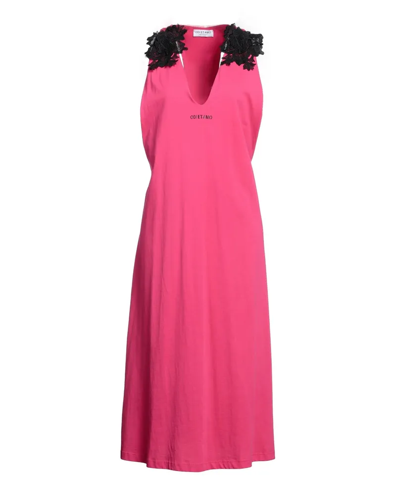 Odi et Amo Midi-Kleid Fuchsia