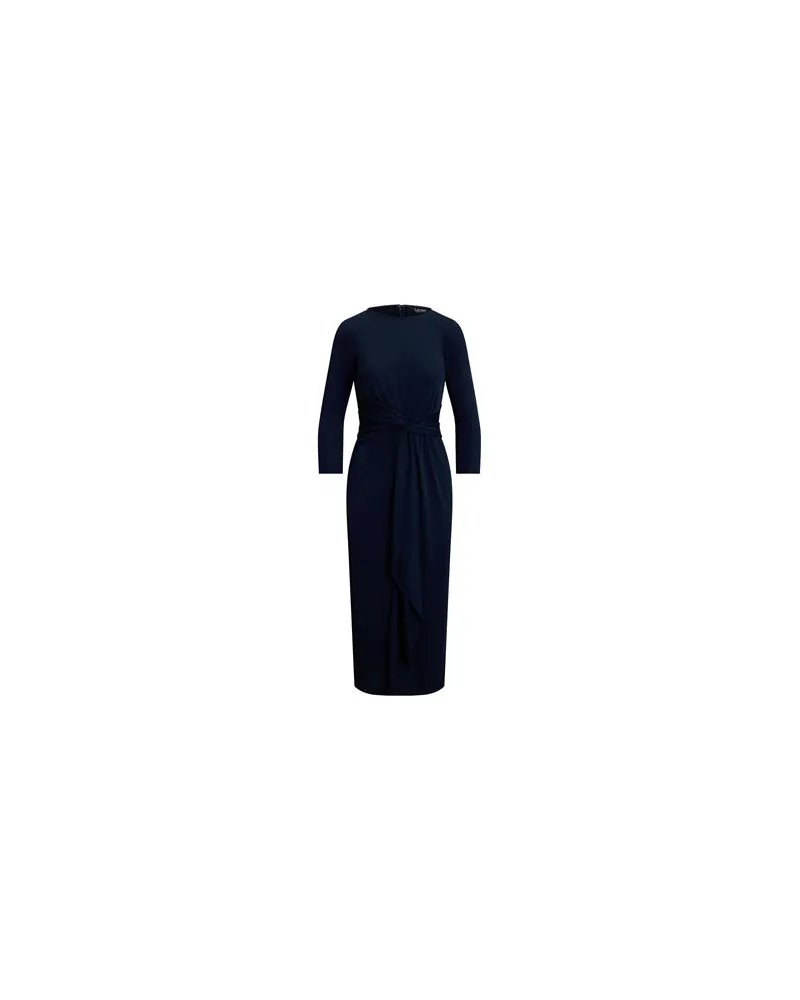 Ralph Lauren Twist-Front Stretch Jersey Midi Dress  - KLEIDER - Midi-Kleiderauf YOOX.COM Marineblau