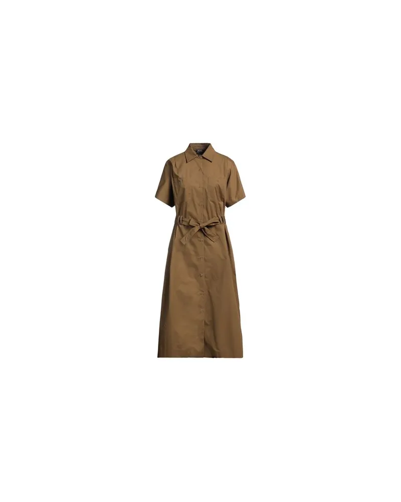 A.P.C. KLEIDER - Midi-Kleiderauf YOOX.COM Militärgrün