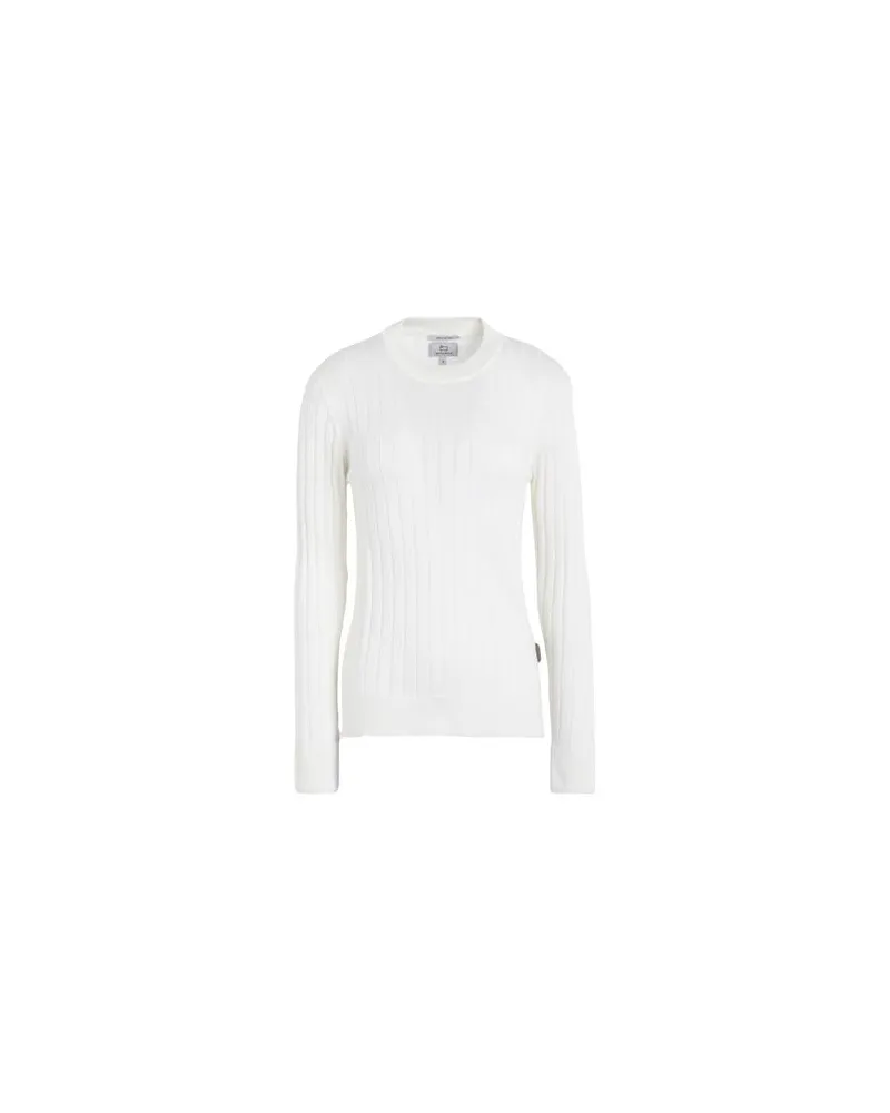 Woolrich COTTON RIBBED CREWNECK   - STRICKWAREN - Pulloverauf YOOX.COM Weiß