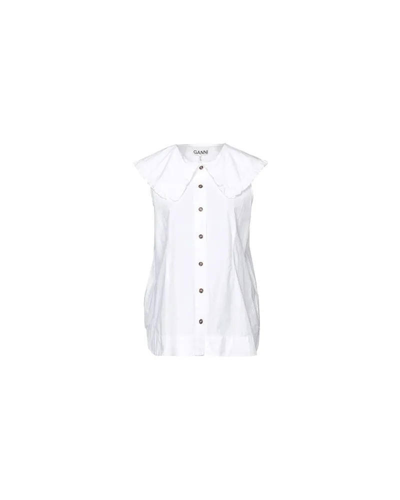 Ganni TOPS - Hemdenauf YOOX.COM Weiß