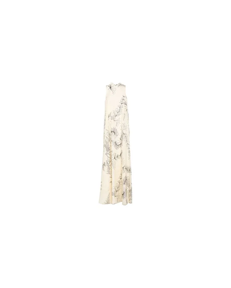 ALYSI CRÈME - KLEIDER - Maxi-Kleiderauf YOOX.COM Cremeweiß