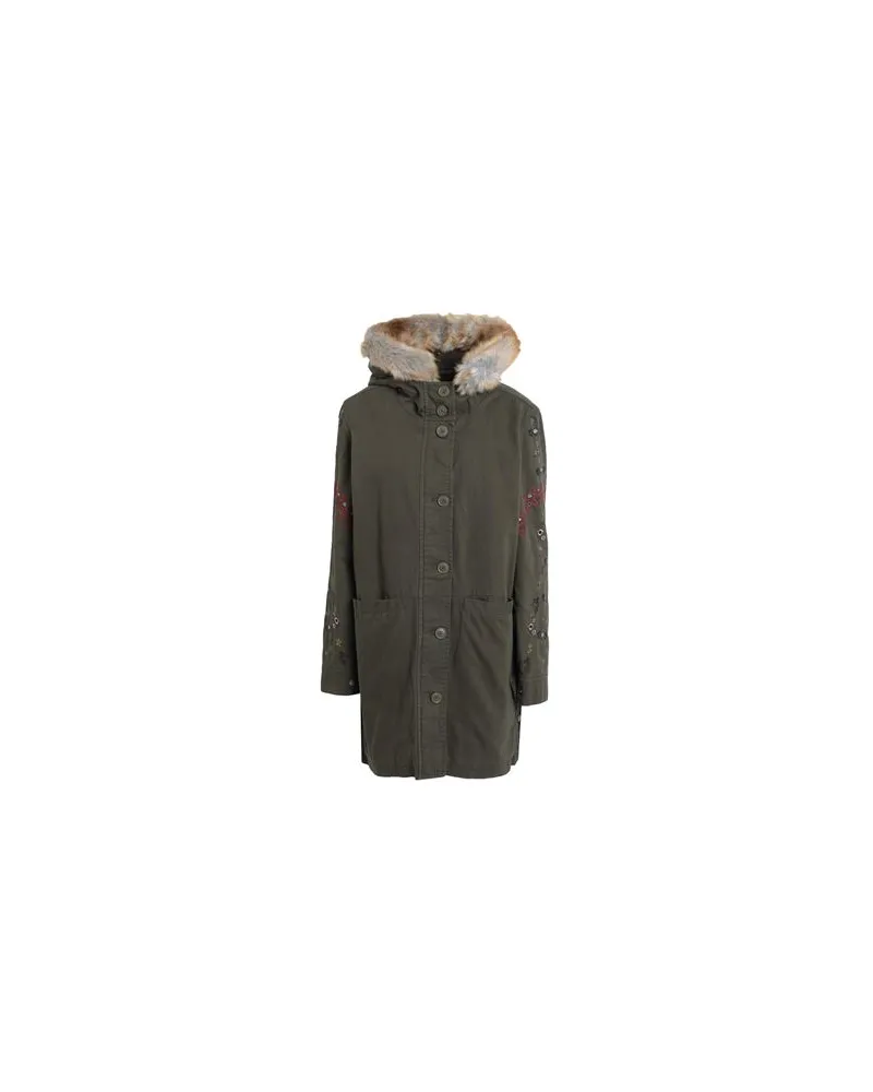 Desigual JACKEN & MÄNTEL - Mäntelauf YOOX.COM Militärgrün