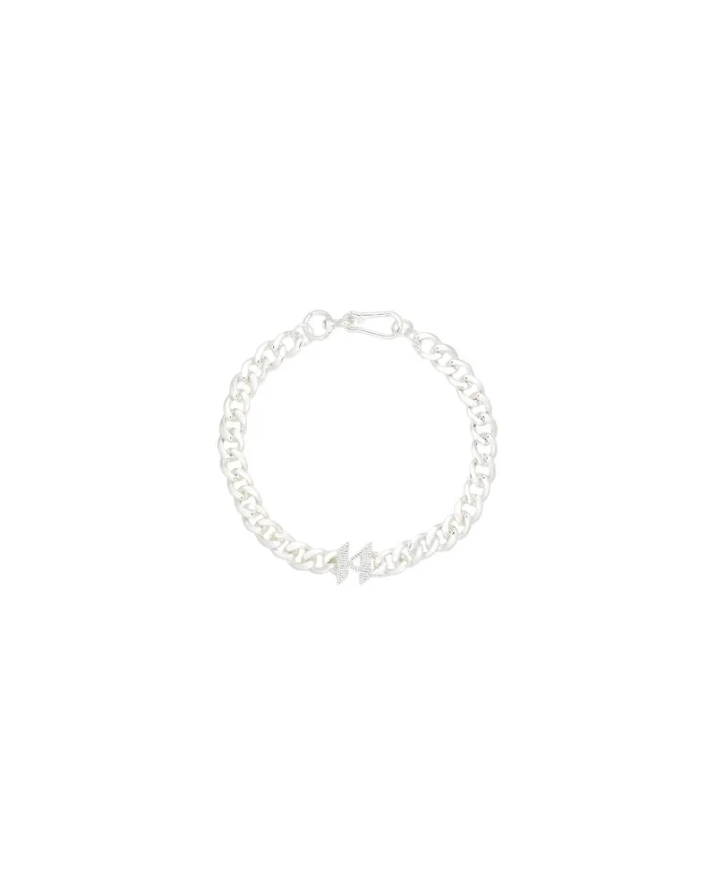 Karl Lagerfeld K/MONOGRAM CHAIN PAVE NECKLACE - SCHMUCK und UHREN - Halskettenauf YOOX.COM Silber