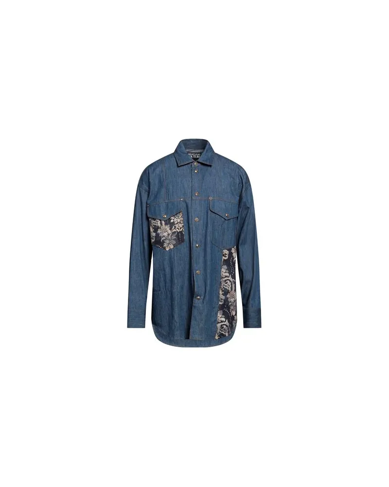 Versace Jeans TOPS - Jeanshemdenauf YOOX.COM Blau