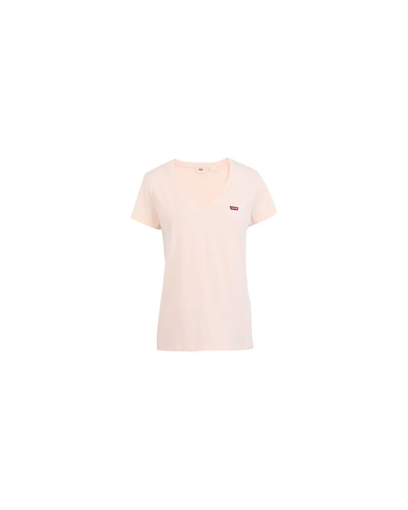 Levi's PERFECT V-NECK TEE  - TOPS - T-shirtsauf YOOX.COM Hellrosa