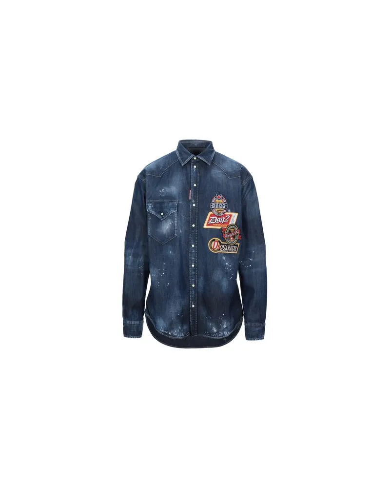 Dsquared2 TOPS - Jeanshemdenauf YOOX.COM Blau