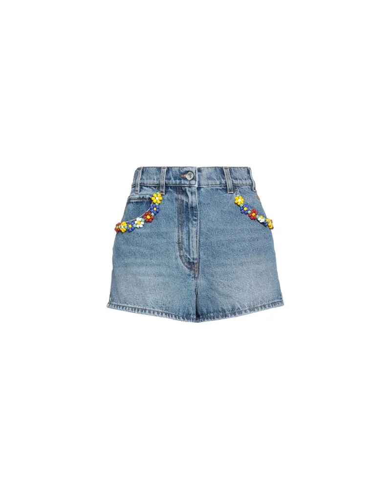 MSGM HOSEN & RÖCKE - Jeansshortsauf YOOX.COM Blau