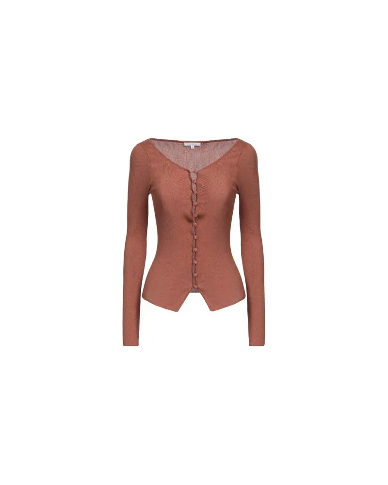 Patrizia Pepe STRICKWAREN - Strickjackenauf YOOX.COM Braun