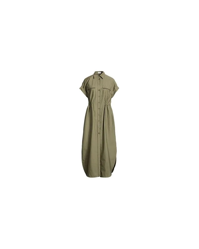 Brunello Cucinelli KLEIDER - Maxi-Kleiderauf YOOX.COM Militärgrün
