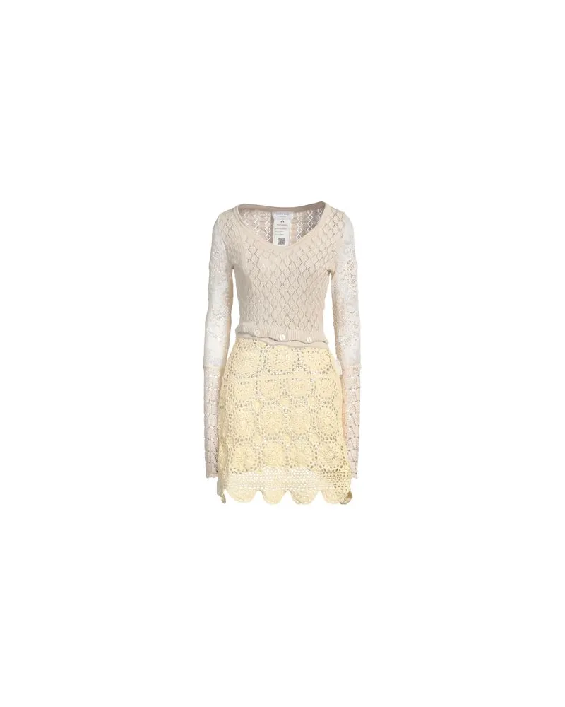 Marine Serre KLEIDER - Mini-Kleiderauf YOOX.COM Beige