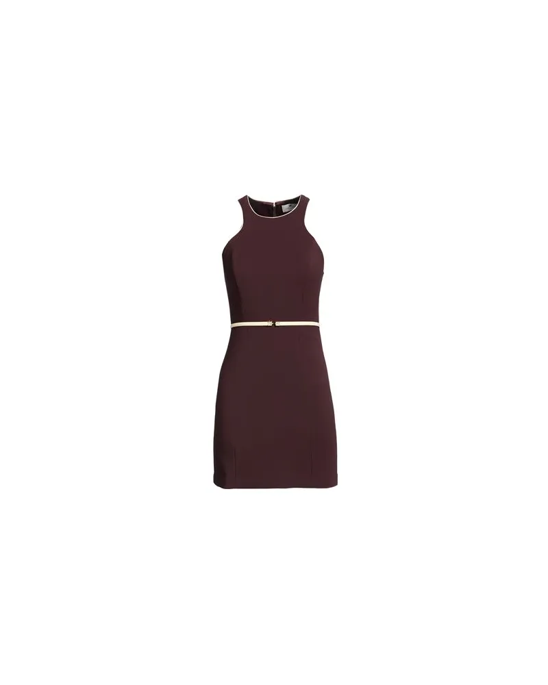 Elisabetta Franchi KLEIDER - Mini-Kleiderauf YOOX.COM Schokobraun