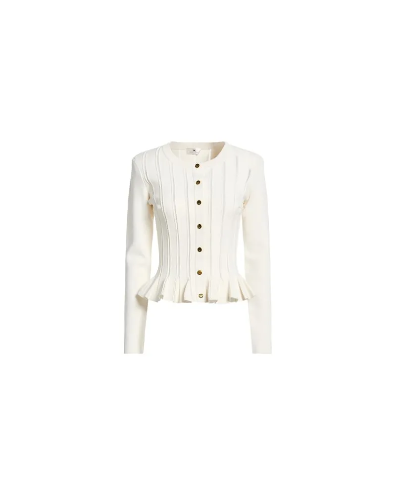 Elisabetta Franchi STRICKWAREN - Strickjackenauf YOOX.COM Weiß