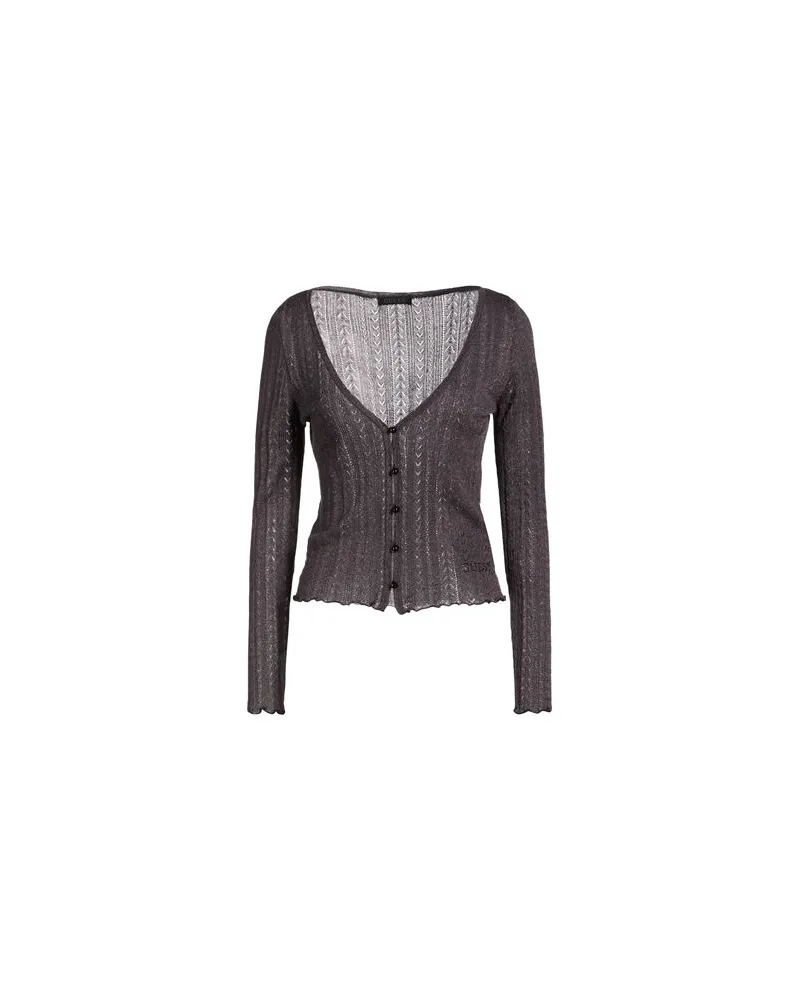 Guess STRICKWAREN - Strickjackenauf YOOX.COM Braungrau