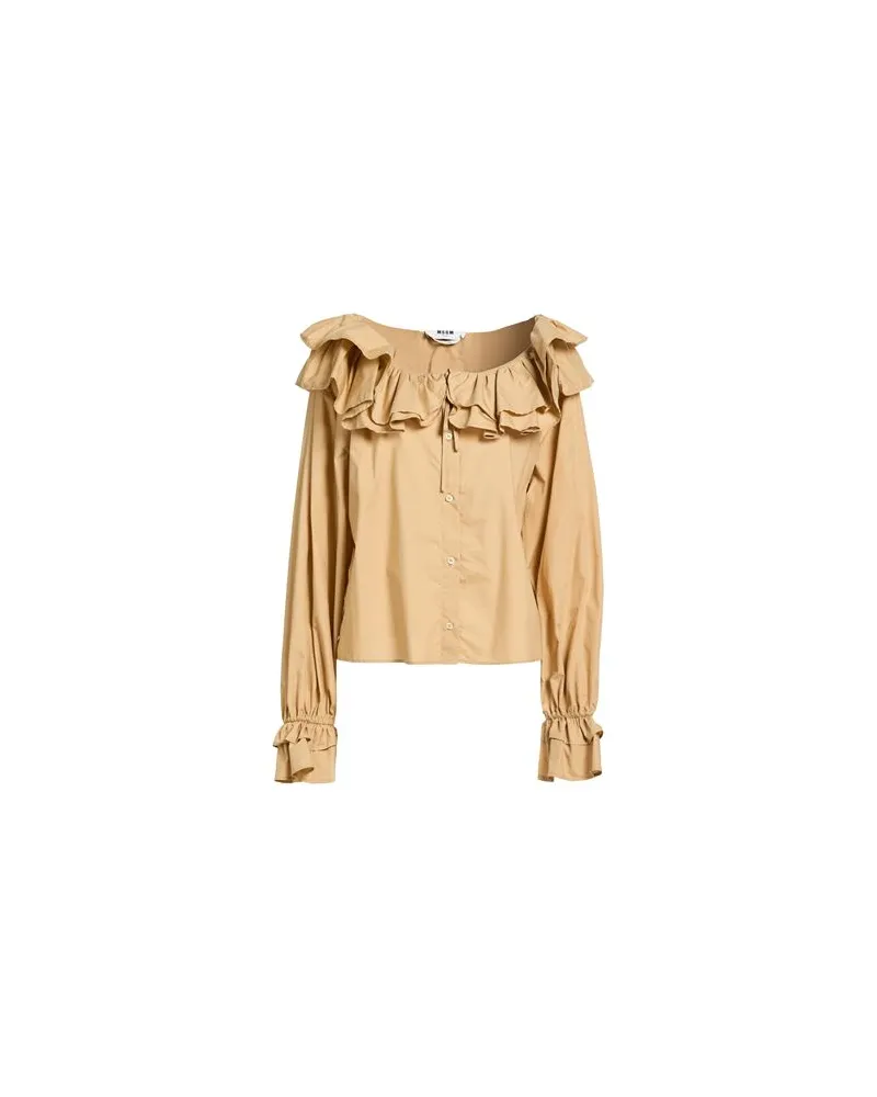 MSGM TOPS - Hemdenauf YOOX.COM Beige