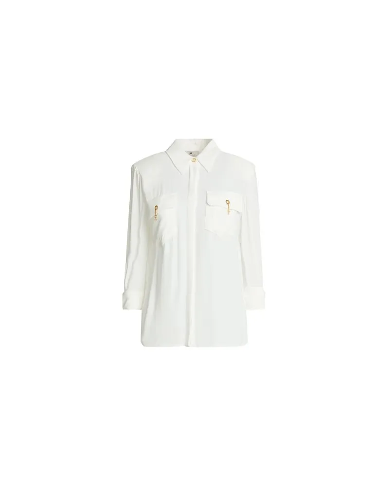 Elisabetta Franchi TOPS - Hemdenauf YOOX.COM Weiß