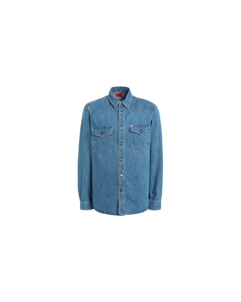 HUGO BOSS TOPS - Jeanshemdenauf YOOX.COM Blau
