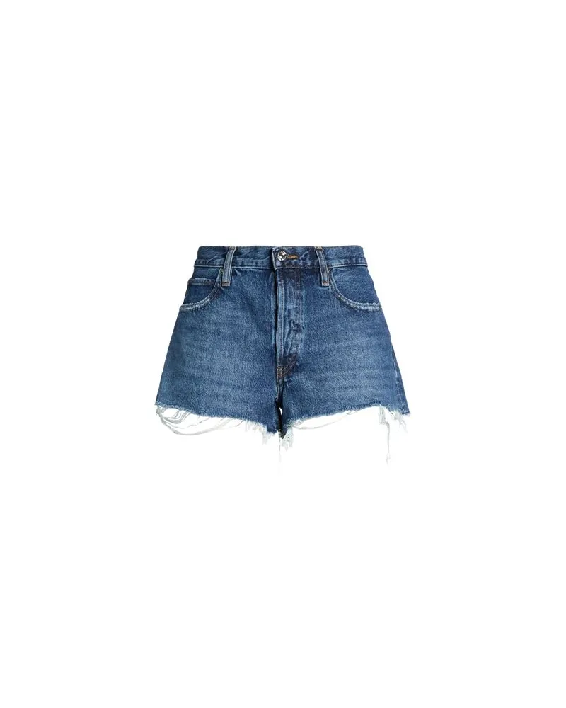 Frame Denim THE HANG SHORT  - HOSEN & RÖCKE - Jeansshortsauf YOOX.COM Blau
