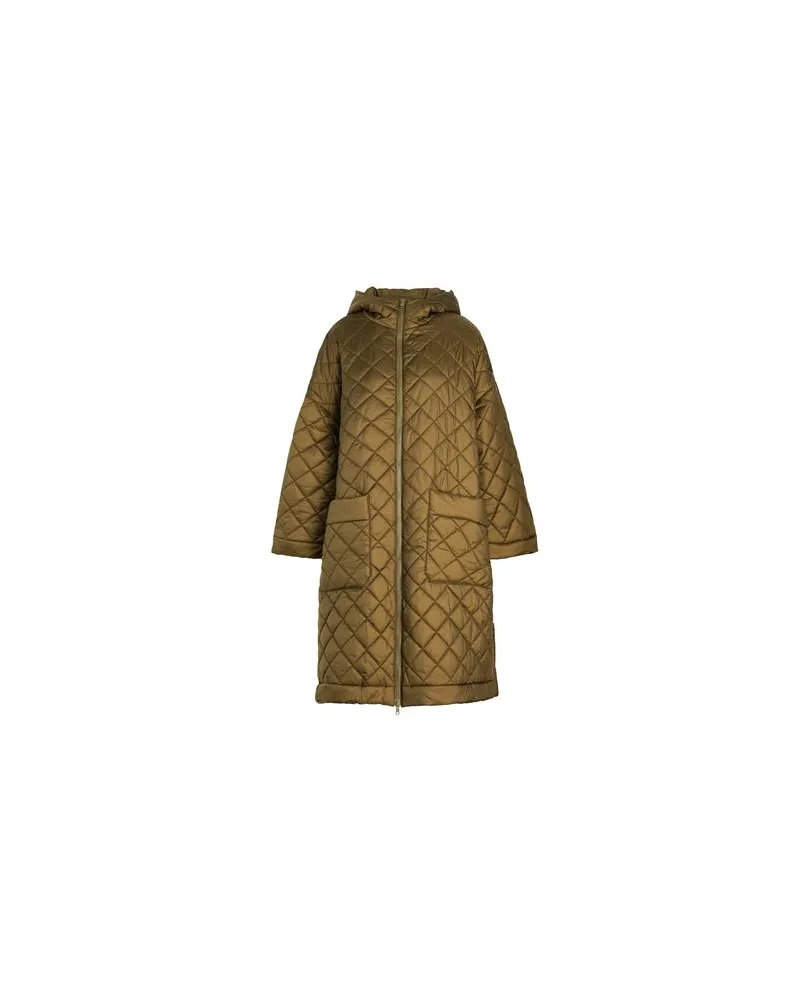 8 by Yoox RECYCLED NYLON QUILTED HOODED PUFFER COAT   - JACKEN & MÄNTEL - Pufferjacken & Daunenjackenauf YOOX.COM Militärgrün
