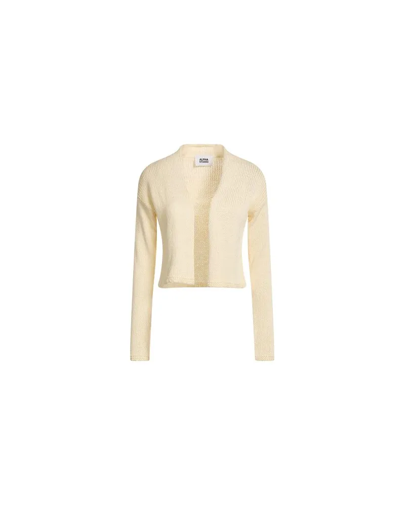 Alpha Studio STRICKWAREN - Strickjackenauf YOOX.COM Elfenbein