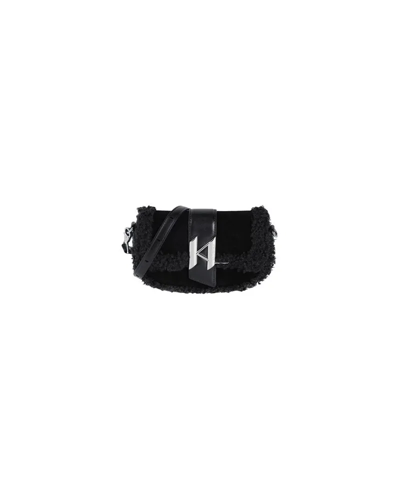 Karl Lagerfeld K/SADDLE SP SM SHB SUEDE SHEAR - TASCHEN - Schultertaschenauf YOOX.COM Schwarz