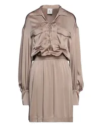 L'Autre Chose Midi-Kleid Beige