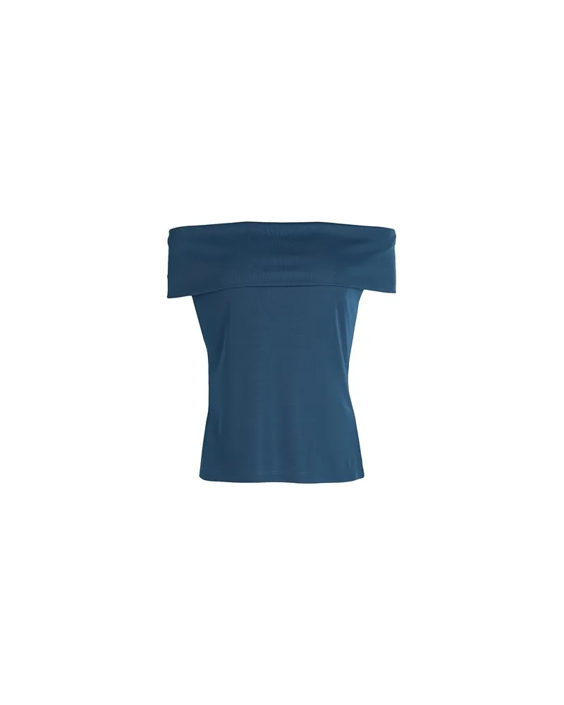 Ralph Lauren STRETCH JERSEY OFF-THE-SHOULDER TEE   - TOPS - Topsauf YOOX.COM Taubenblau