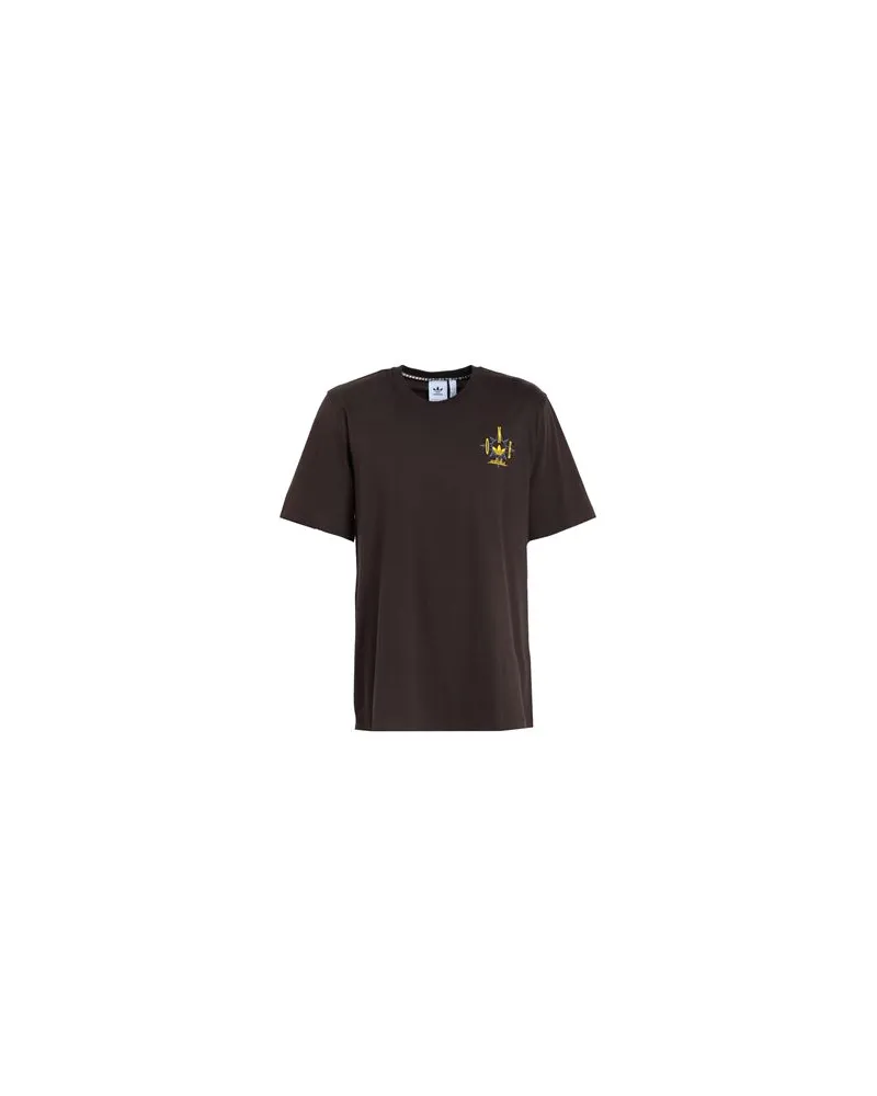 adidas GRAPHIC TEE  - TOPS - T-shirtsauf YOOX.COM Dunkelbraun