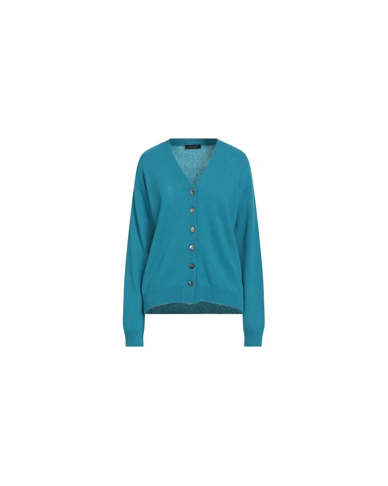 ARAGONA STRICKWAREN - Strickjackenauf YOOX.COM Azurblau