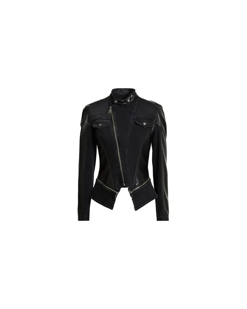 Versace Jeans JACKEN & MÄNTEL - Jeansjacken/Mäntelauf YOOX.COM Schwarz