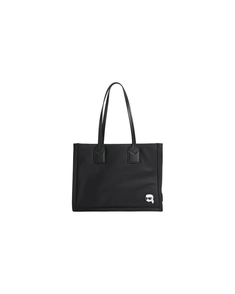 Karl Lagerfeld IKON NYLON MD SQUARE TOTE  - TASCHEN - Schultertaschenauf YOOX.COM Schwarz