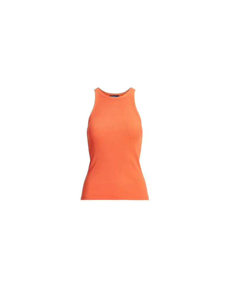 Ralph Lauren RIBBED COTTON TANK TOP  - TOPS - Tank Topsauf YOOX.COM Orange