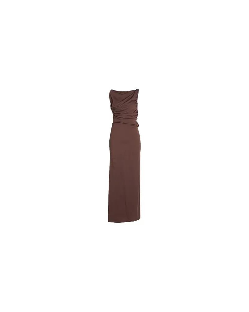 Christopher Esber KLEIDER - Maxi-Kleiderauf YOOX.COM Schokobraun