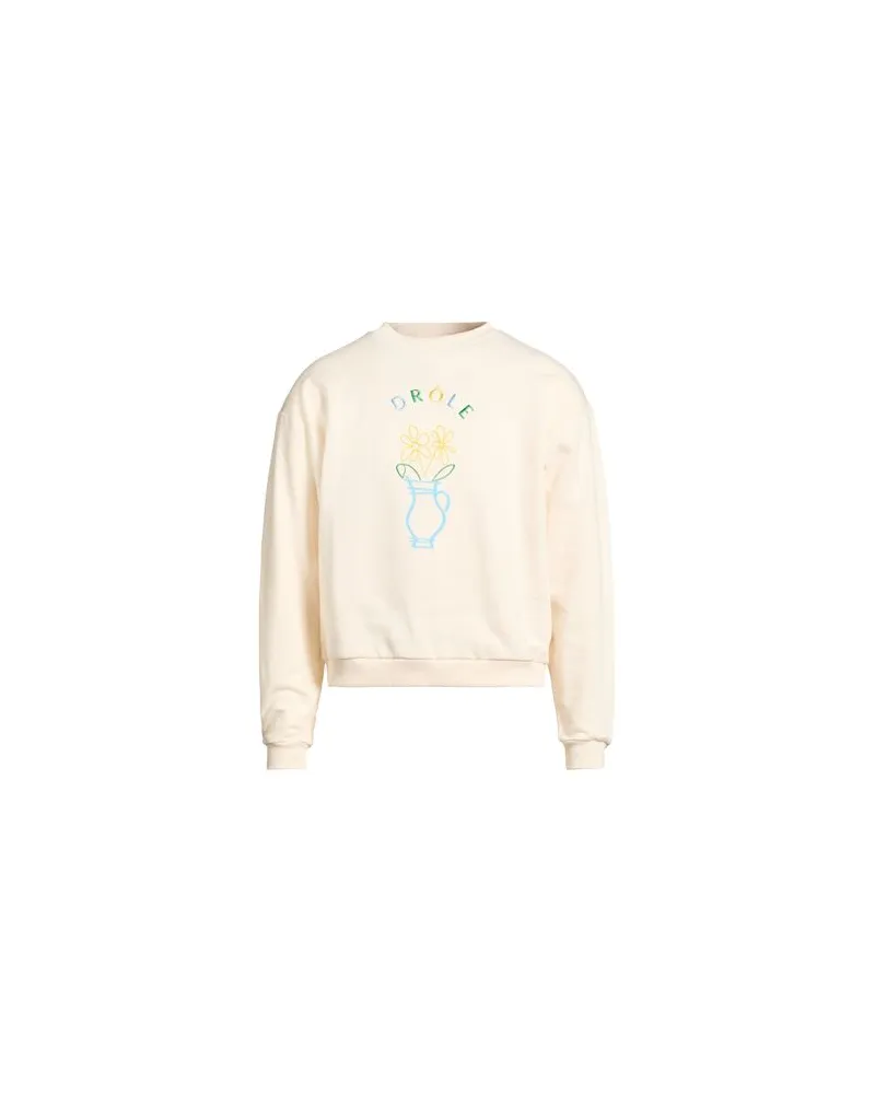 Drôle de Monsieur TOPS - Sweatshirtsauf YOOX.COM Cremeweiß