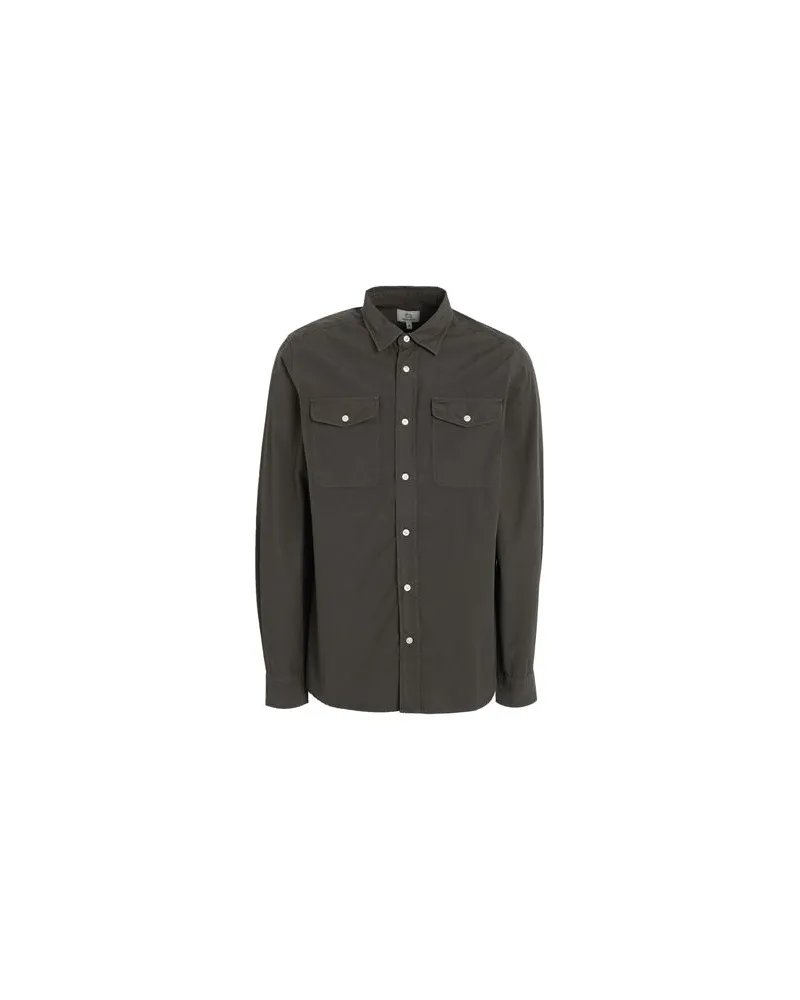 Woolrich POPLIN GD SHIRT   - TOPS - Hemdenauf YOOX.COM Militärgrün