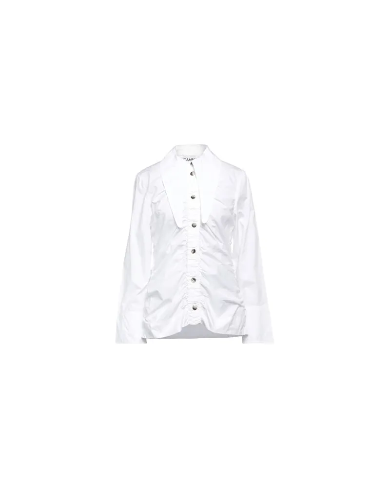 Ganni TOPS - Hemdenauf YOOX.COM Weiß
