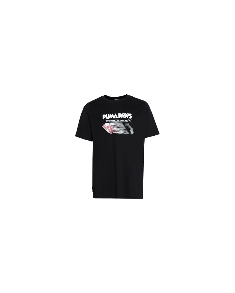 Puma GRAPHICS  PAWS Archive Tee  - GRAPHICS PUMA PAWS Archive Tee - TOPS - T-shirtsauf YOOX.COM Schwarz