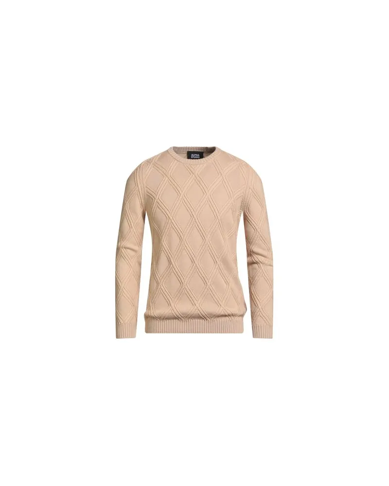 Alpha Studio STRICKWAREN - Pulloverauf YOOX.COM Sand