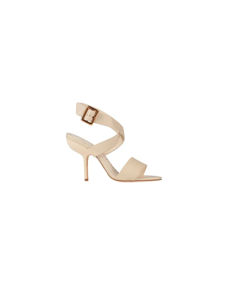 Manolo Blahnik SCHUHE - Sandalenauf YOOX.COM Cremeweiß