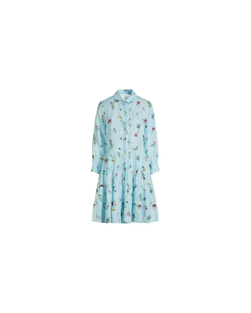 120% Lino KLEIDER - Mini-Kleiderauf YOOX.COM Himmelblau