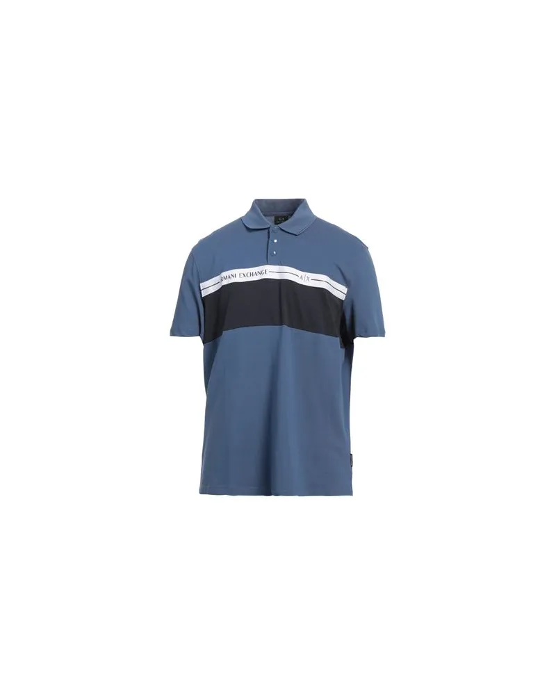 Armani Exchange TOPS - Poloshirtsauf YOOX.COM Taubenblau