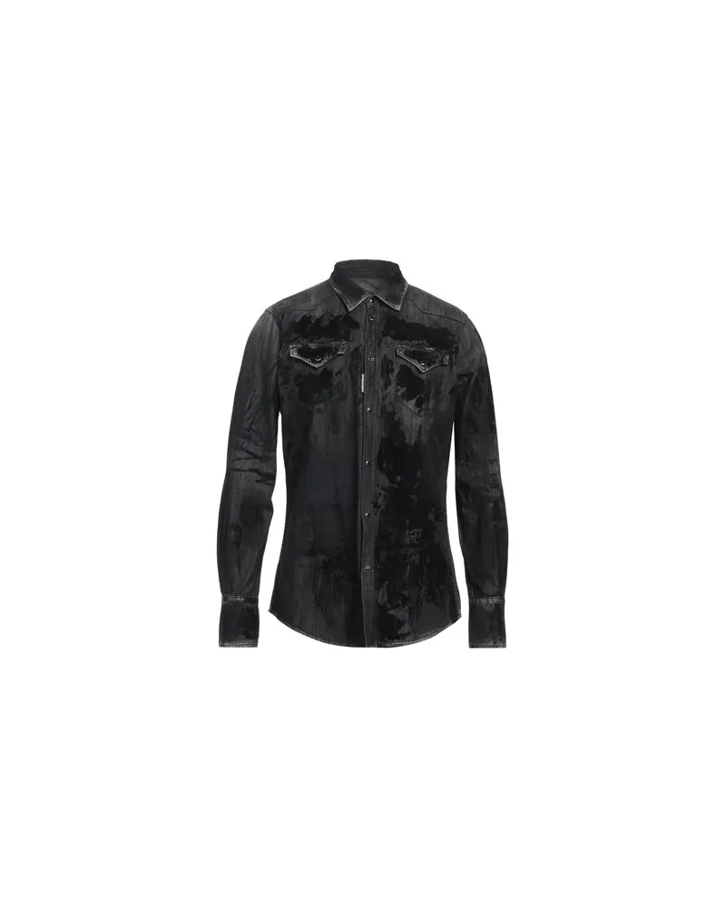 Dsquared2 TOPS - Jeanshemdenauf YOOX.COM Schwarz