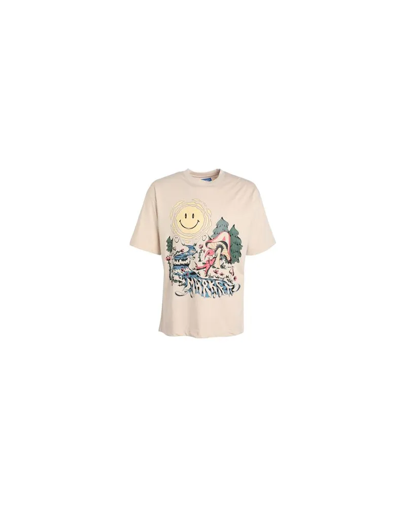 Market Smiley Quiet Time T-Shirt  - TOPS - T-shirtsauf YOOX.COM Beige