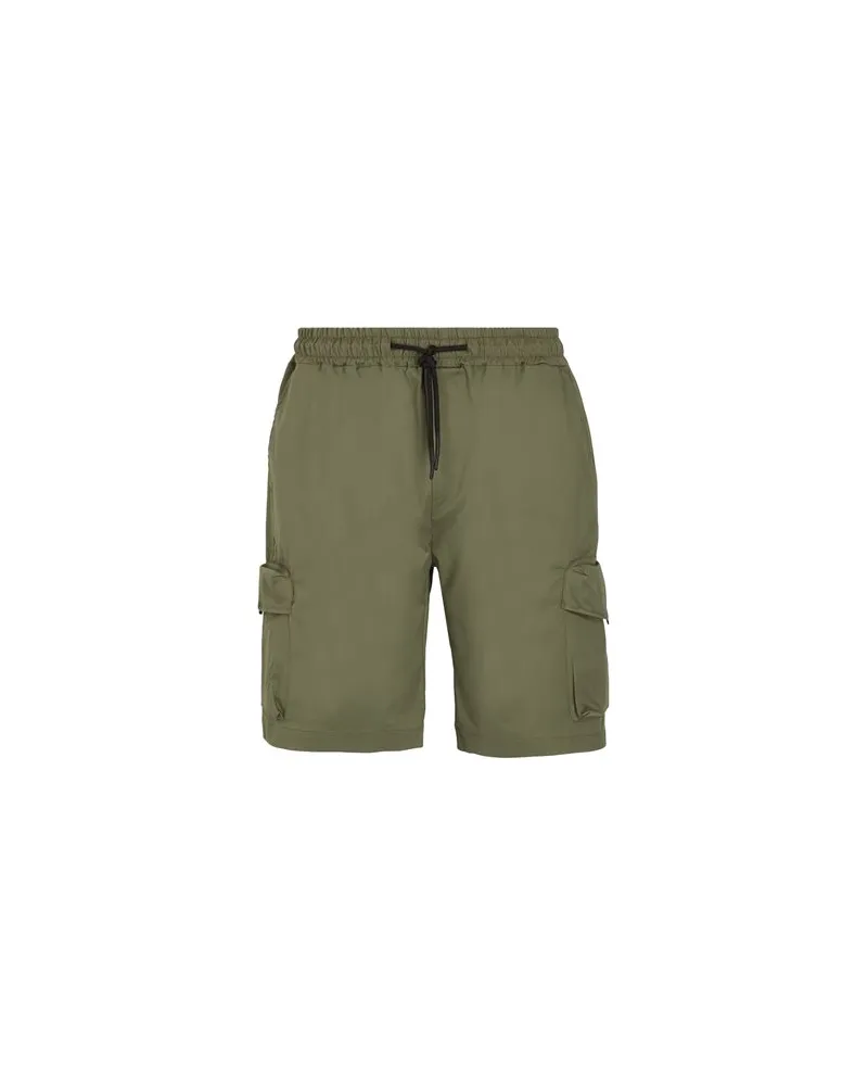 8 by Yoox COTTON WAISTBAND CARGO SHORTS - HOSEN & RÖCKE - Shorts & Bermudashortsauf YOOX.COM Militärgrün