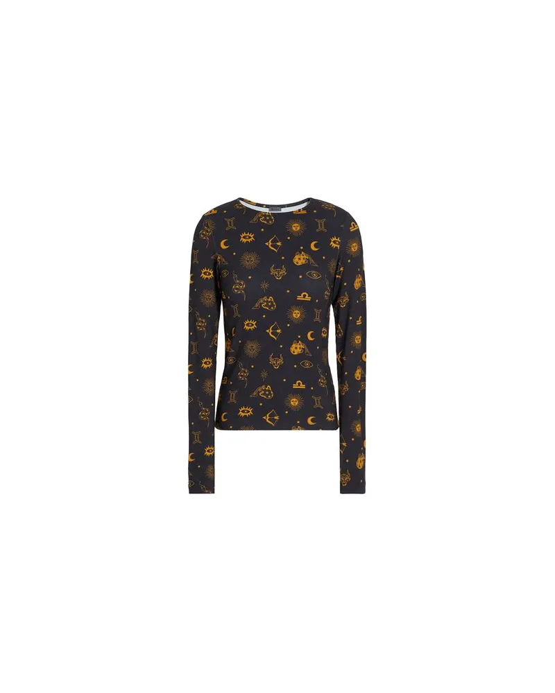 8 by Yoox PRINTED JERSEY SECOND-SKIN TOP  - TOPS - T-shirtsauf YOOX.COM Braungrau
