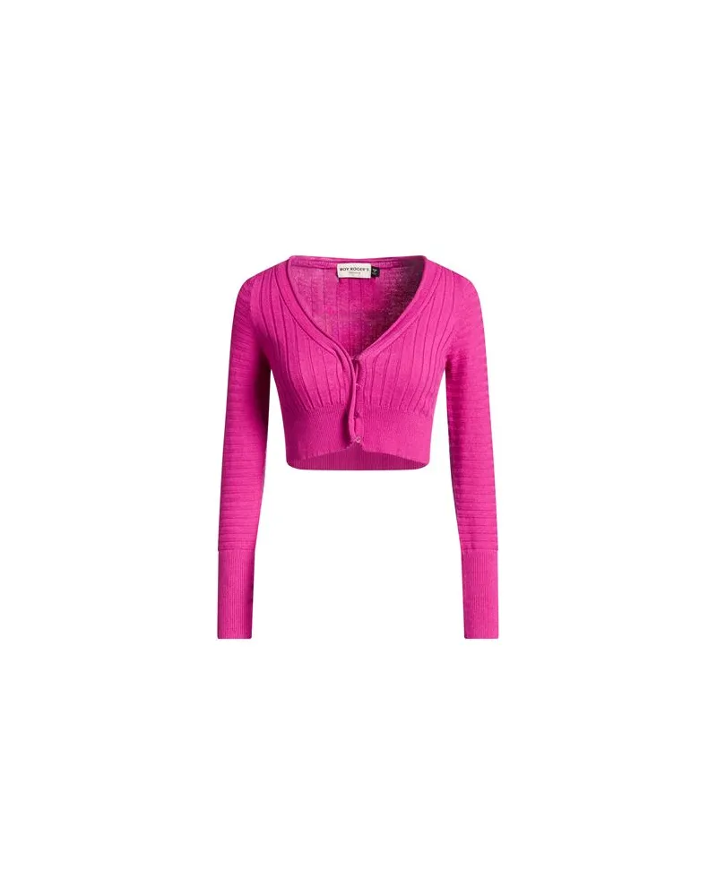 Roy Roger's ROŸ ROGER STRICKWAREN - Strickjackenauf YOOX.COM Magenta