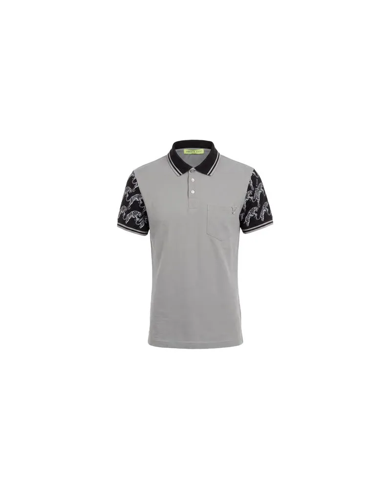 Versace Jeans TOPS - Poloshirtsauf YOOX.COM Hellgrau