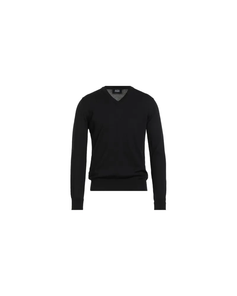 Alpha Studio STRICKWAREN - Pulloverauf YOOX.COM Schwarz