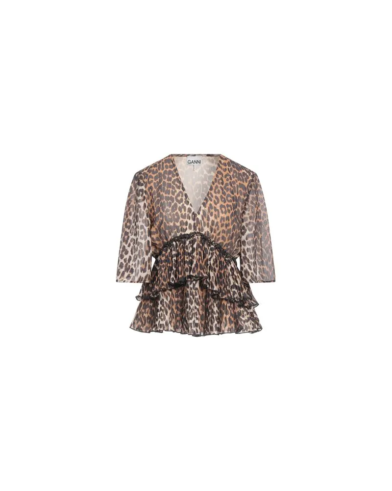 Ganni TOPS - Topsauf YOOX.COM Dunkelbraun