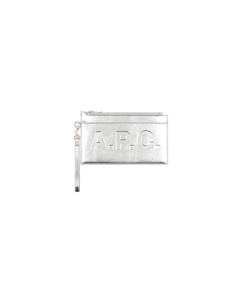 A.P.C. Kleinlederwaren - Kosmetiktäschchenauf YOOX.COM Silber